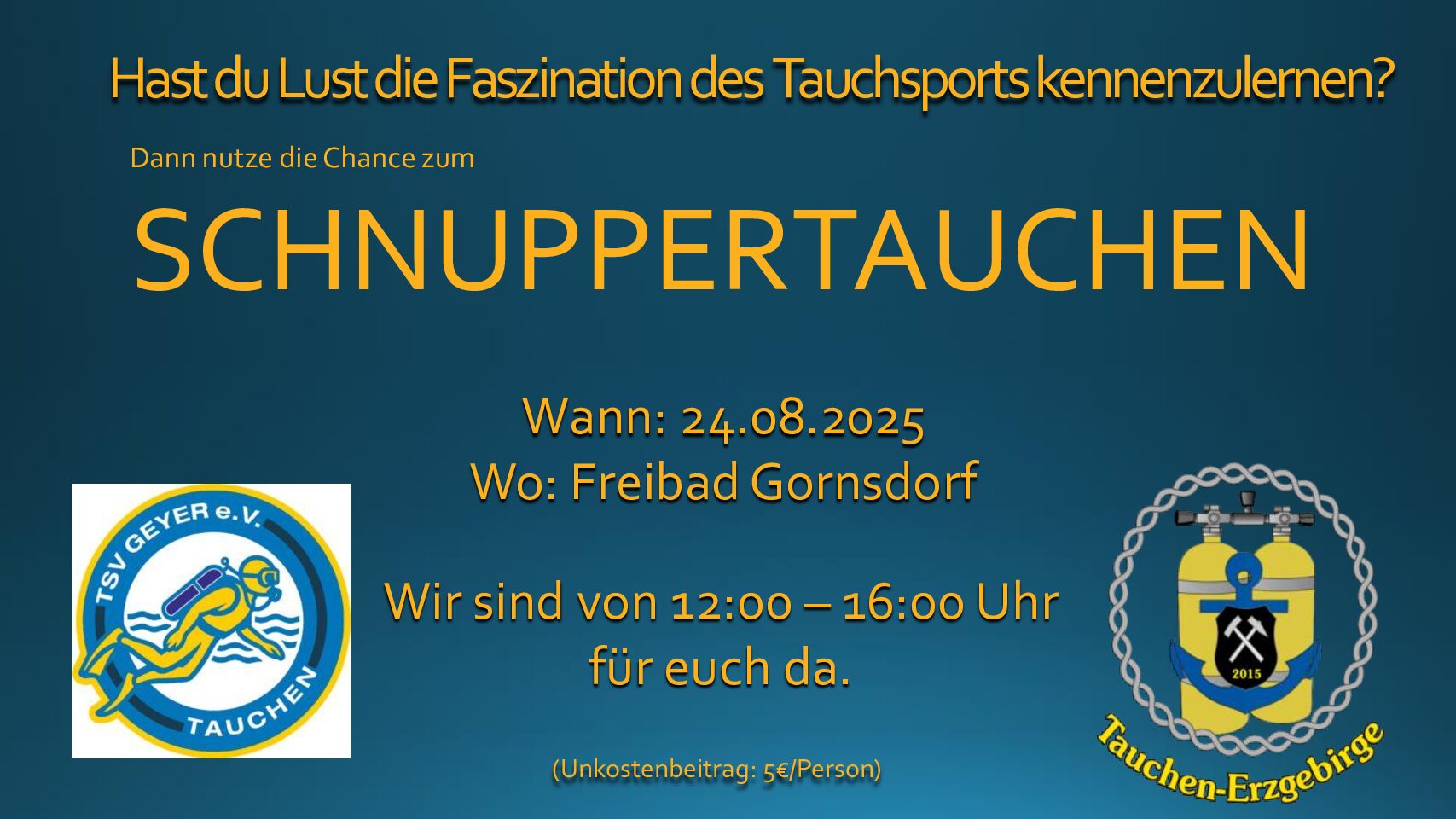 Schnuppertauchen zur 825-Jahrfeier in Gornsdorf