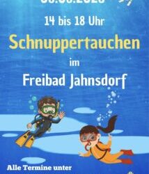 Schnuppertauchen Freibad Jahnsdorf 06.06.2026 von 14-18 Uhr